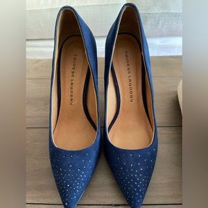 Chinese laundry heel shoes in blue size 8 1/2 one ones.